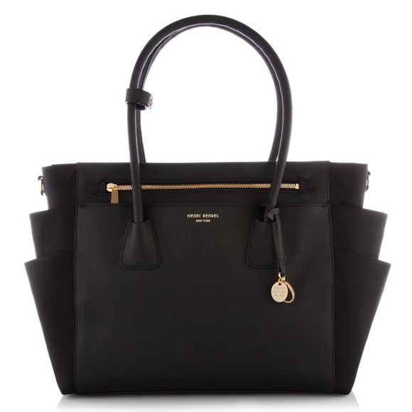 henri bendel Handbags - Henri Bendel Black Saffiano Diaper Bag Tote